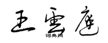 曾庆福王云庭草书个性签名怎么写