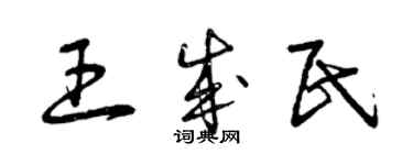曾庆福王成民草书个性签名怎么写
