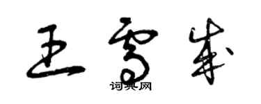 曾庆福王雪成草书个性签名怎么写