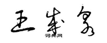 曾庆福王成泉草书个性签名怎么写