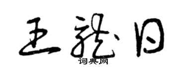 曾庆福王龙日草书个性签名怎么写