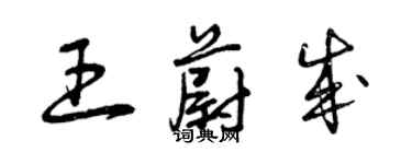 曾庆福王蔚成草书个性签名怎么写