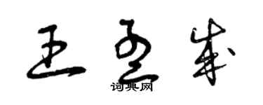 曾庆福王孟成草书个性签名怎么写