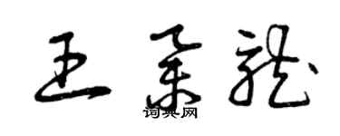 曾庆福王举龙草书个性签名怎么写