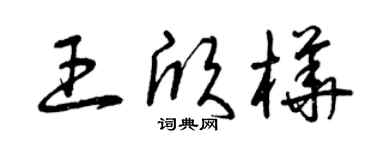 曾庆福王欣桦草书个性签名怎么写