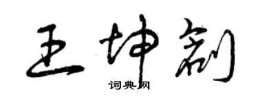曾庆福王坤创草书个性签名怎么写