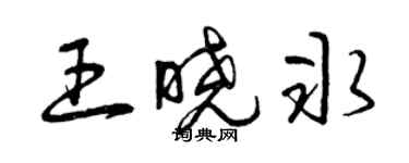 曾庆福王晓冰草书个性签名怎么写
