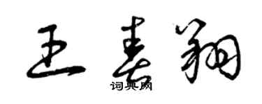 曾庆福王春翔草书个性签名怎么写