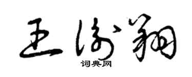 曾庆福王衡翔草书个性签名怎么写