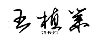 朱锡荣王植业草书个性签名怎么写