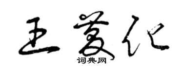 曾庆福王庆化草书个性签名怎么写