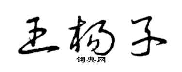 曾庆福王杨子草书个性签名怎么写