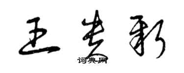 曾庆福王贵新草书个性签名怎么写