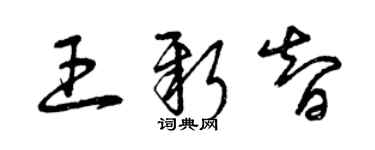 曾庆福王新智草书个性签名怎么写