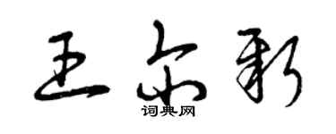 曾庆福王尔新草书个性签名怎么写