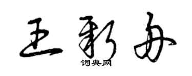 曾庆福王新舟草书个性签名怎么写