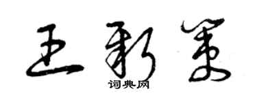 曾庆福王新策草书个性签名怎么写