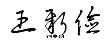曾庆福王新俭草书个性签名怎么写