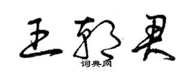 曾庆福王朝君草书个性签名怎么写