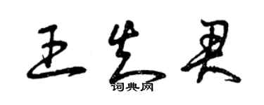 曾庆福王知君草书个性签名怎么写
