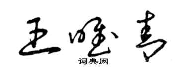 曾庆福王唯青草书个性签名怎么写