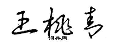 曾庆福王桃青草书个性签名怎么写