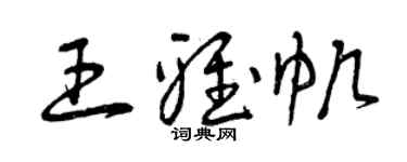 曾庆福王雅帆草书个性签名怎么写