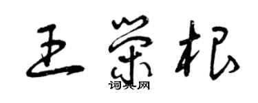 曾庆福王荣根草书个性签名怎么写