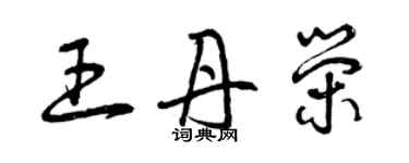 曾庆福王丹荣草书个性签名怎么写