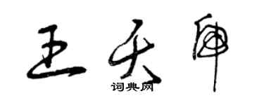 曾庆福王夭虎草书个性签名怎么写