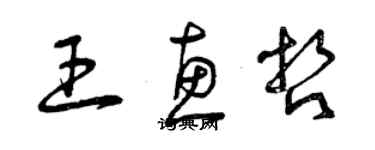 曾庆福王惠哲草书个性签名怎么写