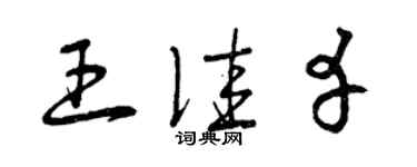 曾庆福王佳幸草书个性签名怎么写