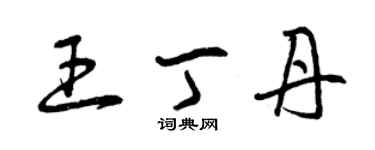 曾庆福王丁丹草书个性签名怎么写