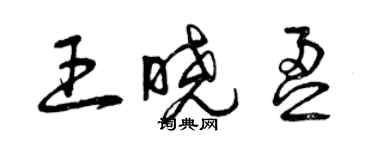 曾庆福王晓盈草书个性签名怎么写