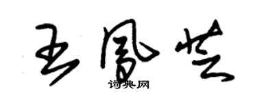 朱锡荣王凤芝草书个性签名怎么写