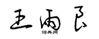 曾庆福王雨良草书个性签名怎么写