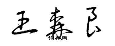 曾庆福王森良草书个性签名怎么写