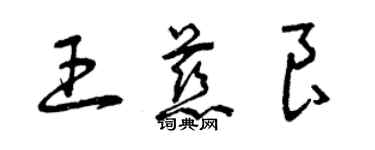 曾庆福王慈良草书个性签名怎么写