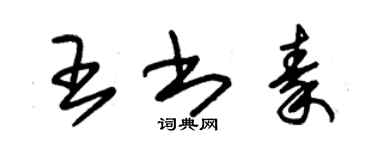 朱锡荣王书秦草书个性签名怎么写