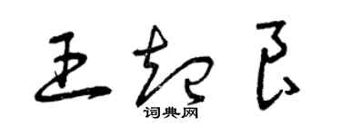 曾庆福王起良草书个性签名怎么写