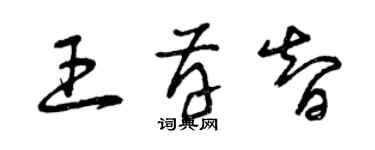 曾庆福王存智草书个性签名怎么写