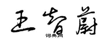 曾庆福王智蔚草书个性签名怎么写