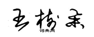 朱锡荣王树举草书个性签名怎么写