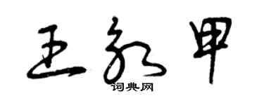 曾庆福王永甲草书个性签名怎么写