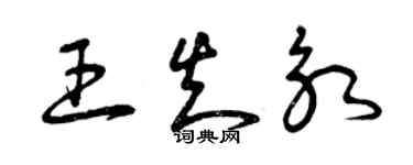 曾庆福王知永草书个性签名怎么写