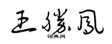 曾庆福王胜凤草书个性签名怎么写