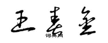 曾庆福王春金草书个性签名怎么写