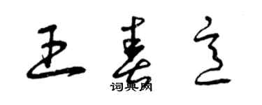 曾庆福王春意草书个性签名怎么写