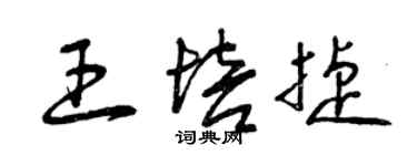 曾庆福王培捷草书个性签名怎么写