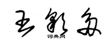朱锡荣王彩多草书个性签名怎么写